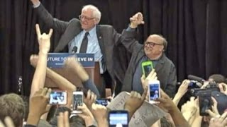 Bernie Sanders Danny Devito Surprises Sanders Rally