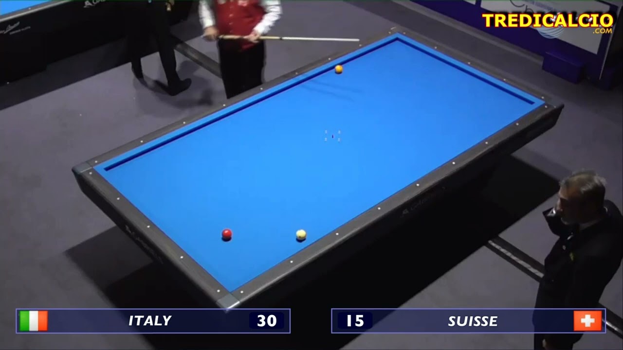 ITALIA  (Quarta) vs SVIZZERA  15° Campionato Europeo Biliardo a Squadre 2019