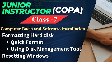 JUNIOR INSTRUCTOR COMPUTER OPERATOR AND PROGRAMMING ASSISTANT | KERALA PSC | COPA | CLASS 7