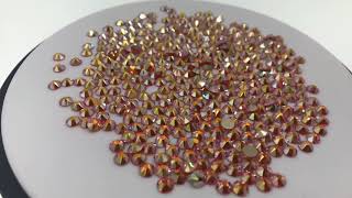 Orange AB Shimmer Flat Back Rhinestones