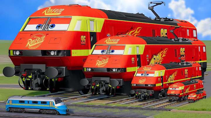 Big & Small Train Lightning Mcqueen vs Train Thomas | BeamNG.Drive