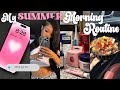 My 7am summer morning routine   hygiene acai bowl productive habits cooking  vlog