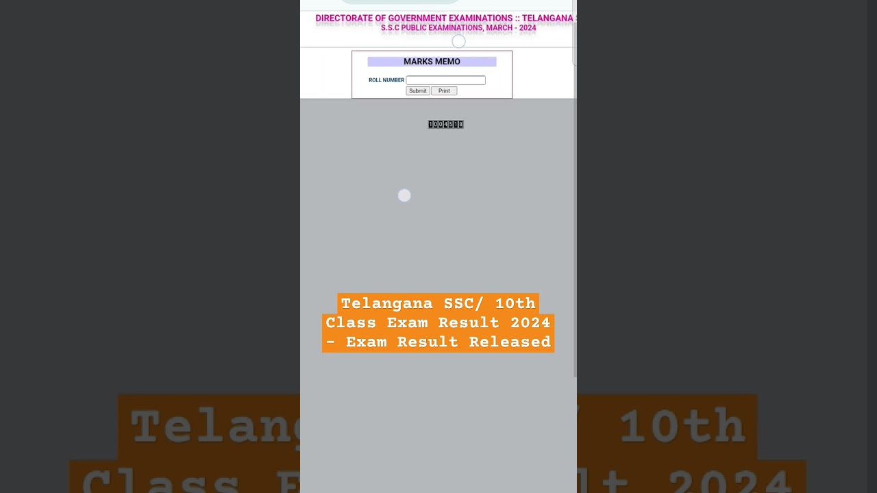 Telangana SSC/ 10th Class Exam Result 2024 – Exam Result Released
