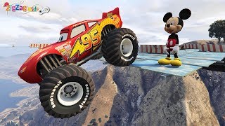 Rato Mickey and Lightning McQueen | Parkour Stunts | ZigZag screenshot 5