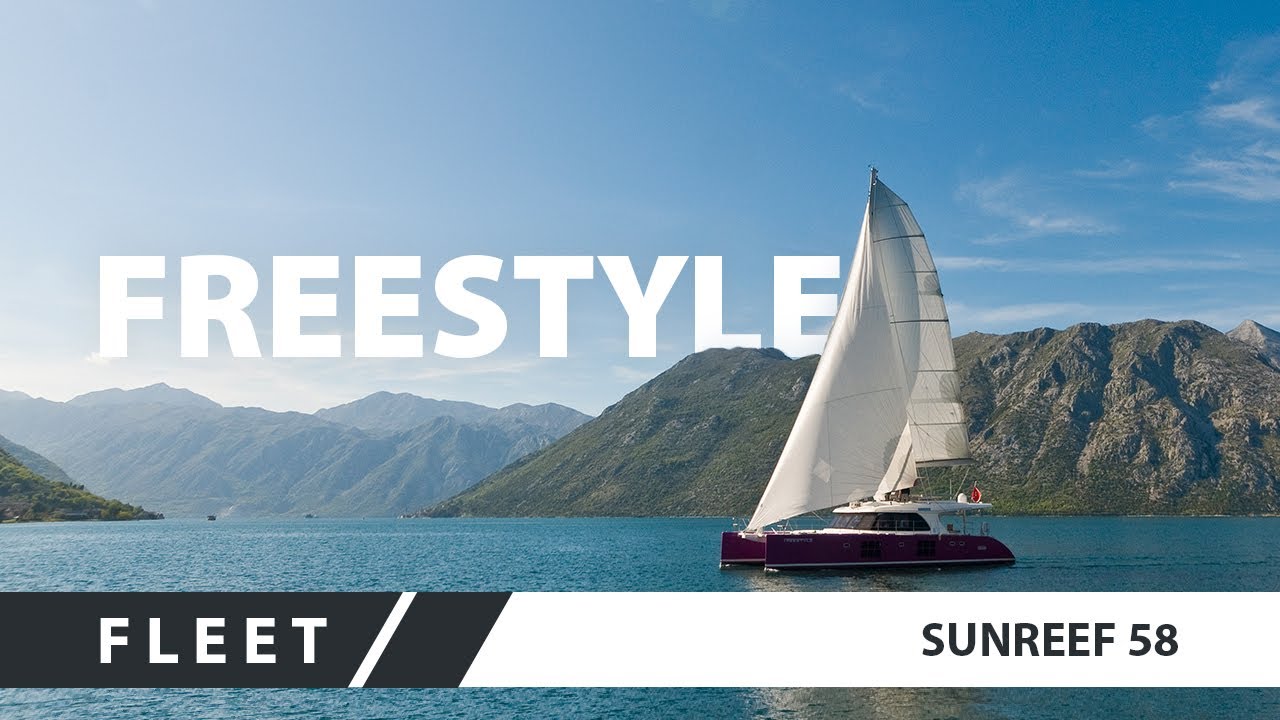 Luxury sailing yacht Sunreef 58 FREESTYLE cruising in Montenegro