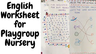 english worksheet for nursery class english worksheet for kindergarten nursery english worksheet youtube