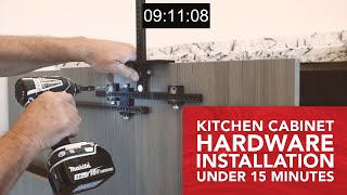 Entire kitchen cabinet hardware installation under 15 minutes