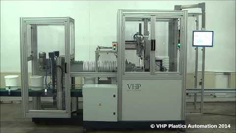 Compact bucket handle fitting machine EAM3000 for preshaped handle