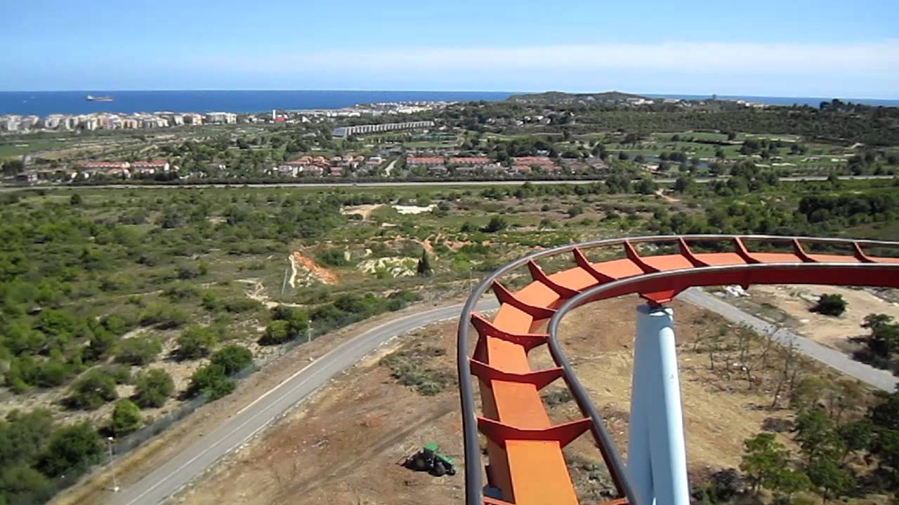 Crazy Roller Coaster in Spain, Tarragona, Port Aventura YouTube