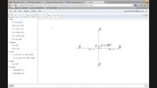 Geogebra Construction 03: Perpendicular Bisector