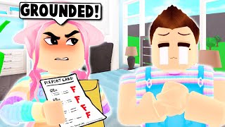 I FOUND MY SON'S REPORT CARD In Bloxburg! *GROUNDED* (Roblox)