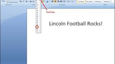 Microsoft Word 2007 Text Formatting