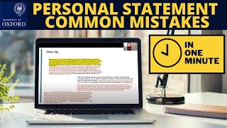 Common Mistakes in Personal Statements and cover letters (in one minute!) | Real example #Shorts