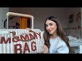 تجهيز جنطة المستشفى للولادة، مستعدة استقبل ولدي بأي لحظة🩵hospital bag almost ready