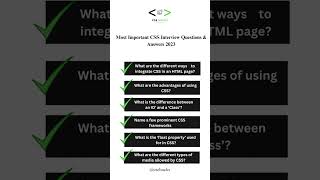 Most Important CSS Interview Questions & Answers 2023 1