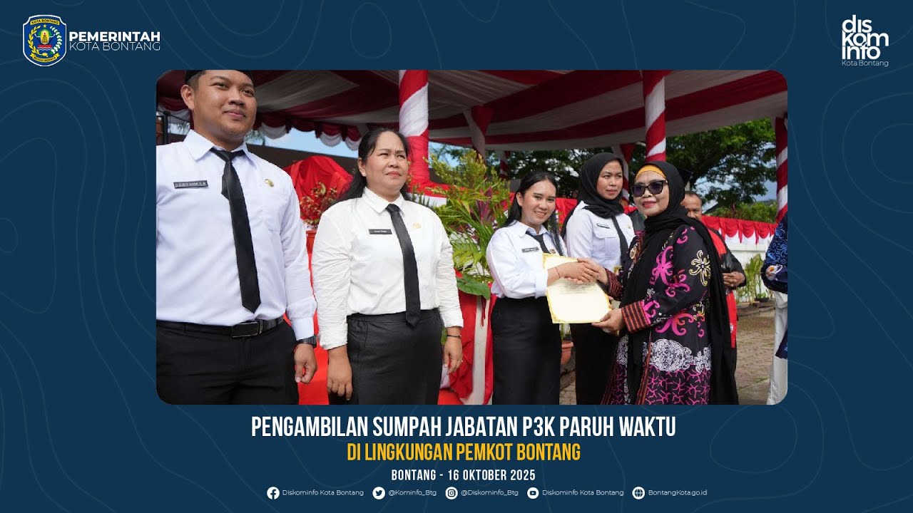 PENGAMBILAN SUMPAH JABATAN P3K PARUH WAKTU DI LINGKUNGAN PEMKOT BONTANG