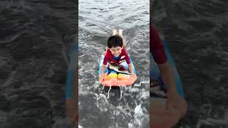 Boogie board surfing  #beach #surfing #short