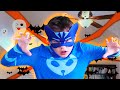 PJ Masks na vida real 🌟 Gato Gigante, Por Favor, Ajude!  🌟 Desenhos Animados