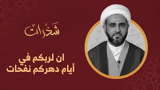 شذرات | ان لربكم في ايام دهركم نفحات | الشيخ جعفر المالكي