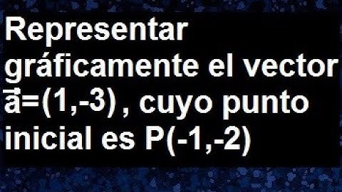 Representar gráficamente el vector cuyo punto inicial es el punto ... , gráfico de vectores