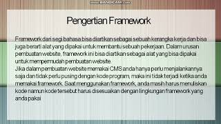 PERBEDAAN CMS DAN FRAMEWORK