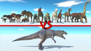 Giganotosaurus in Battle with All Dinosaurs - Animal Revolt Battle Simulator