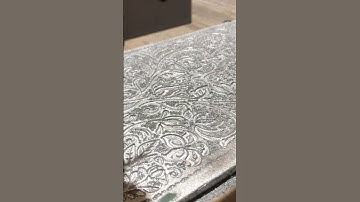 For 3 days, the CNC machine milled the matrix for embossing #cnc #cncmachin #matrix #cncmachine
