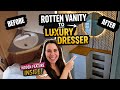 Caravan Rotten Vanity Transformation Before & After Time Lapse