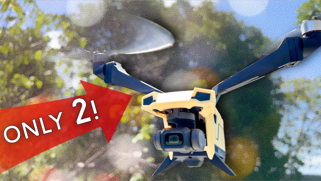 Super Quiet & Portable Drone with Only 2 Props! VCOPTER Falcon mini Bi-Copter 4K Drone