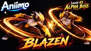 Aniimo Level 45 Alpha Blazen Boss Fight ⚡ Blazen Battle & Capture screenshot 3