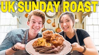 Americans Try To Cook &amp; Eat British Sunday Roast For The First Time!