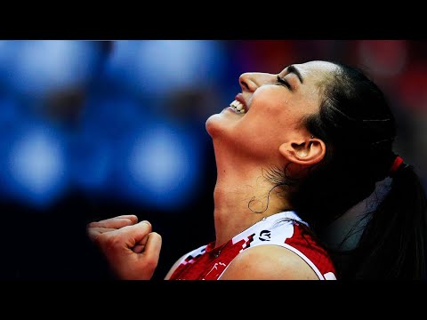 VOlleyball Skills by  Hande Baladın | Power Spikes | VNL 2019 | HD |