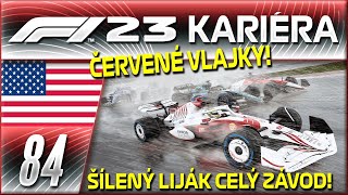 Šílený Liják Celý Závod v Texasu! Červené Vlajky i Safety Car? #84 | F1 23 My Team | CZ Let's Play