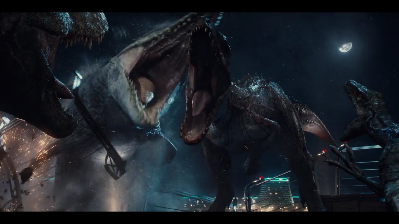 T-Rex Vs. Indominus Rex Fight | [1080p][Latino] - YouTube