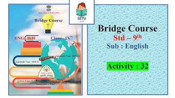 English Activity No. 32 Answers - 9th standard - SETU Abhyaskram Bridge Course Answers