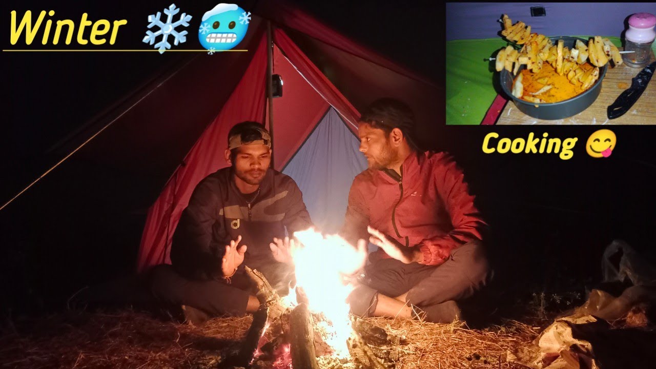 Winter Camping Cooking In Forest।। The Camping Cooking YouTube