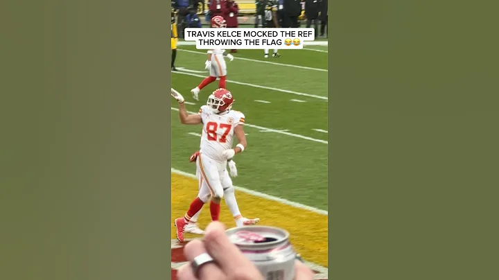 Travis Kelce Mocks the Ref Throwing the Flag