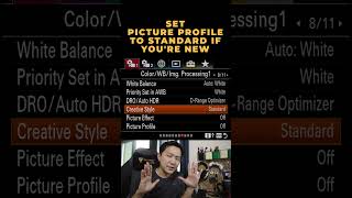 Set Picture Profile to Standard if you&#39;re new   SONY ZV E10 Settings
