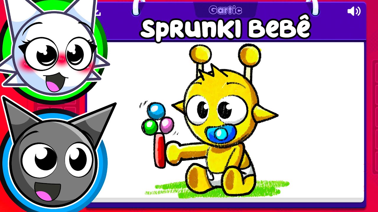 Os Sprunki se DESENHARAM versão BEBÊ no Gartic Phone!
