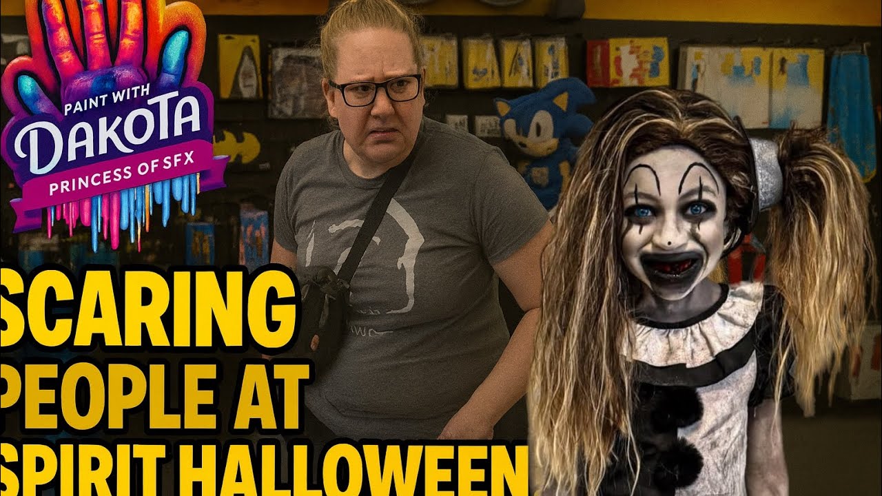 Dakota scaring people at @spirithalloween for 7 mins straight