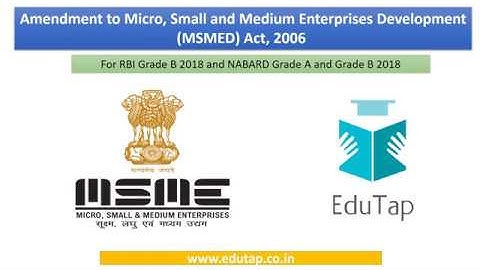 MSME Definition changes explained for RBI and NABARD 2018