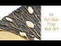 How to Make: HOT GLUE Tree WALL ART | Easy DIY Canvas Tutorial | Metal Effect using Paint