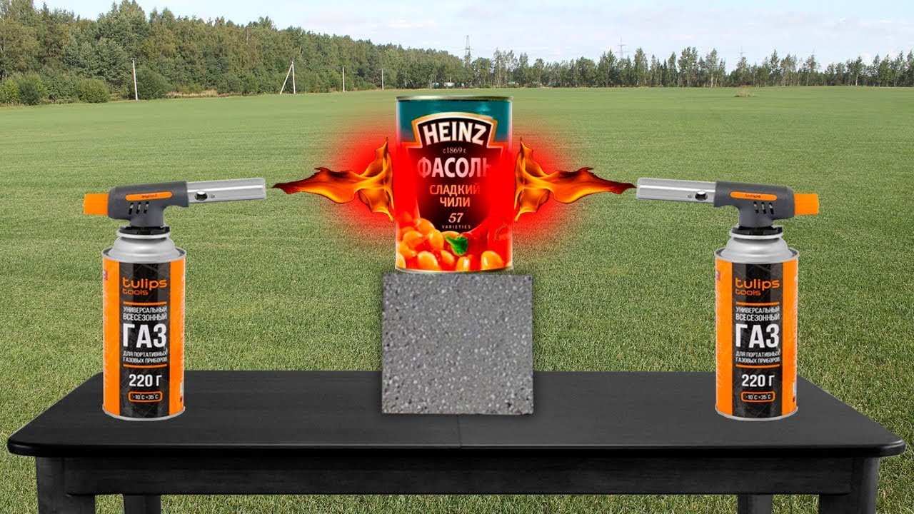 What will happen if you heat a tin can using a gas can Experiment R15