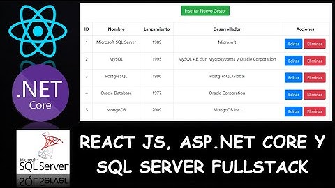 CRUD FullStack React JS, ASP.NET Core y SQL Server || Tutorial en Español || Parte 1