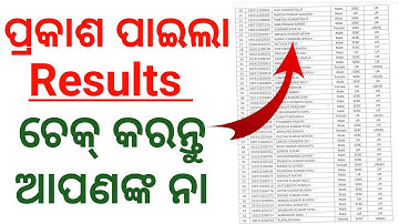 OSSC !! SOIL CONSERVATION EXTENSION WORKERS !! RESULTS PUBLISHED