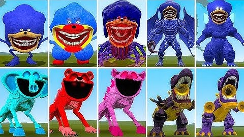 EVOLUTION OF SONIC TAPES VS ALL GODZILLA SMILING CRITTERS ALL POPPY PLAYTIME CHAPTER 4? Garry