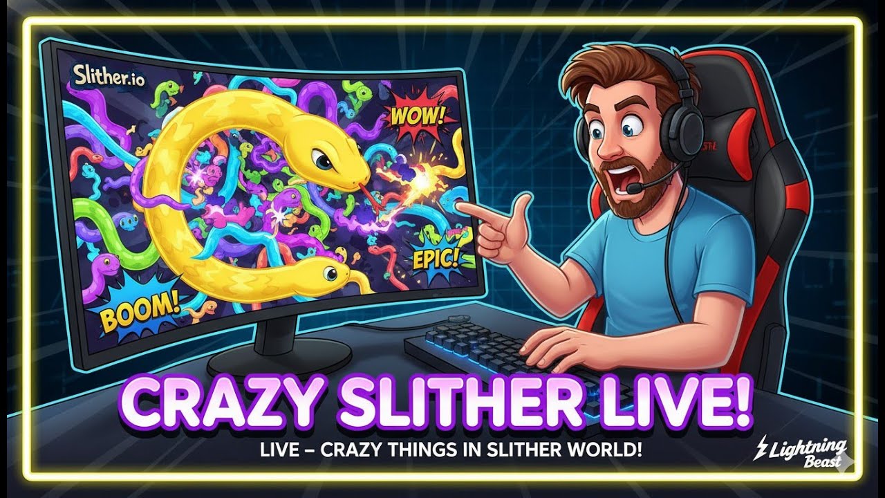 🐍🔥 Slither.io LIVE – Snake Battles & EPIC Growth! Lightning Beast