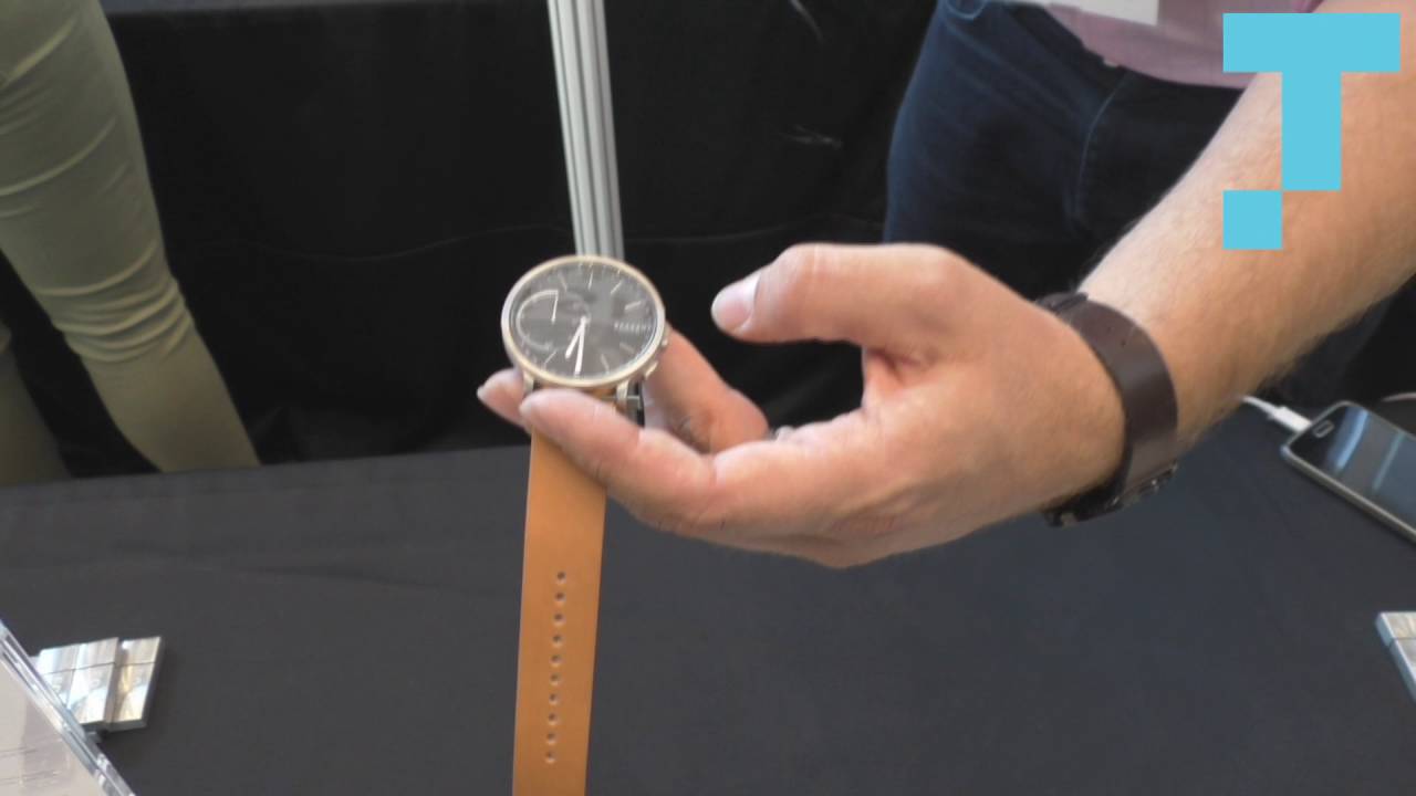 hagen connected leather hybrid smartwatch