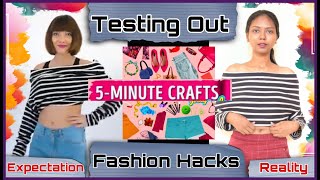 Testing Out Viral Fashion Hacks By 5 MINUTE CRAFTS II Journey Towards Fashion II