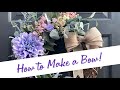 How to Make a Bow Using a Cardboard Template/ Easy Wreath Bow Tutorial